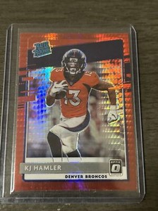 2020 Donruss Optic KJ HAMLER Red Rated Rookie Hyper Prizm Broncos RC No.170 🔥