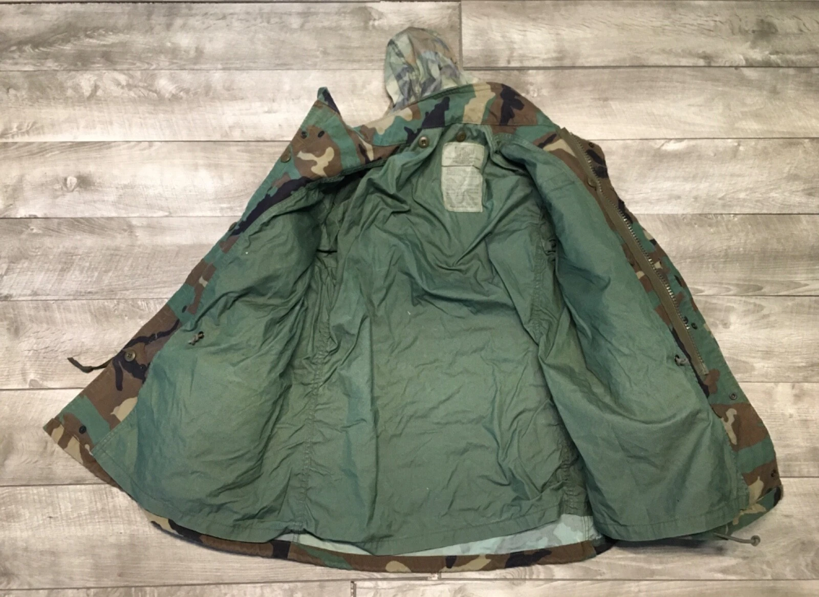 golden-mfg cold weather woodland camouflage camo vtg jacket