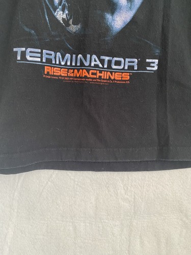 De colección 2003 Terminator 3 "Rise of the Machines" Película Adolescente Talla M - Negro - Imagen 6 de 8
