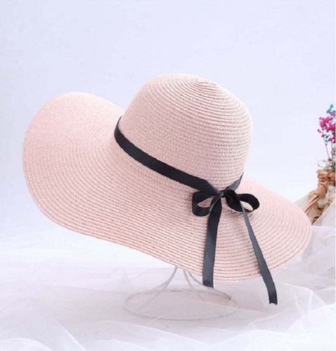 Sombrero de verano de borde ancho para mujer plegable Roll Up Cap sol paja playa sombrero - Imagen 27 de 93
