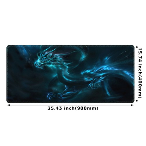 XXL Extra Large Extended Heavy Thick Gaming Desk Mat 35.4 x 15.7 Inch Mouse Pad - Picture 5 of 25