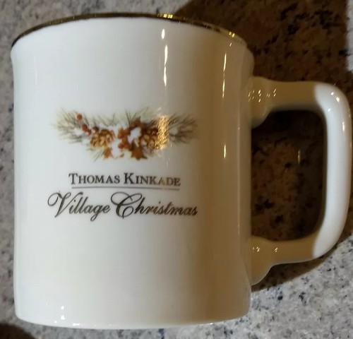 Thomas Kinkade Village Christmas 2000 Coffee Mug! Sticker intact! NWOB KN1677 - Picture 3 of 4