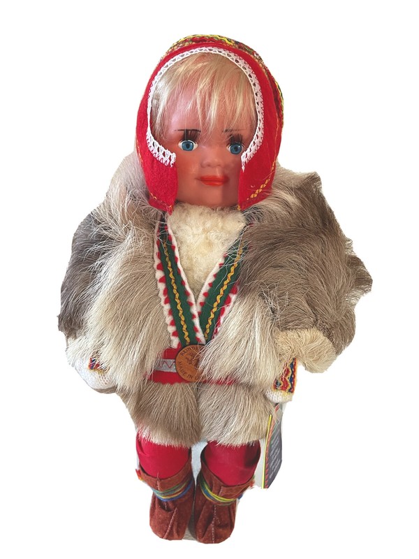 ERKKI JUOPPERI ARCTIC SCANDINAVIAN 14" DOLL Lapland Finland. Vintage With Tags
