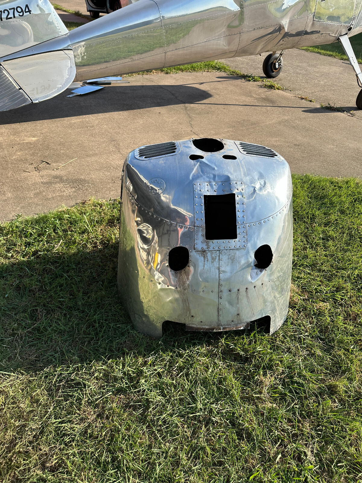 1946 CESSNA 140, AIRFRAME, 3,714 TT, FLIPPED AFTER TOUCHDOWN, FABRIC WINGS, LOTS - Picture 14 of 24