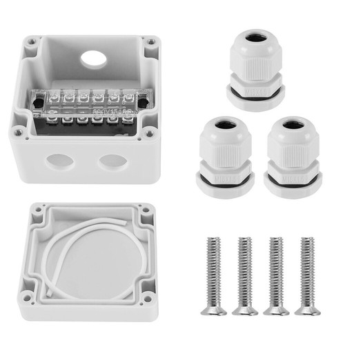 3-Fach Wasserdichte Abzweigdose IP67 Klemmleiste Abzweigkasten Verteilerdose Kab - Bild 2 von 12