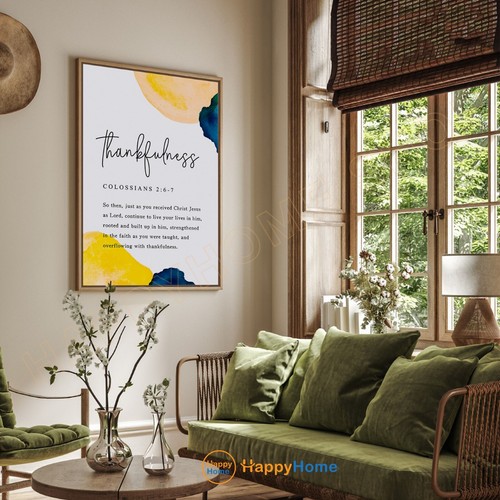 Colossians 2:6-7 Wall Art Bible Verse Scripture Art Christian Home Decor -P979 - Picture 6 of 17