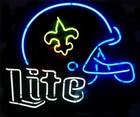 New Orleans Saints Helmet Neon Sign 20"x16" Light Lamp Artwork Club Bar Gift Sy