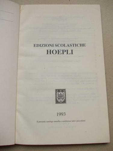 CATALOGO EDIZIONI SCOLASTICHE HOEPLI 1993 - Picture 3 of 7