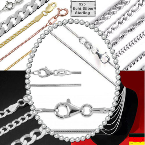 SILBERKETTE 1,1-5,2 mm, 36-70 cm Kette ECHT Silber 925 Schmuck Halskette Panzer - Bild 89 von 141