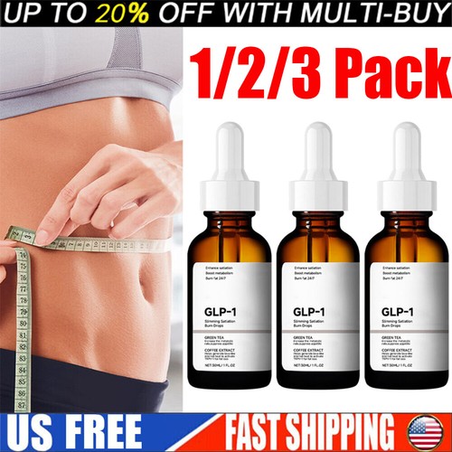 1/2/3X GLP-1 Weight Loss Fat Burner Drops Diet Supplement Slimming