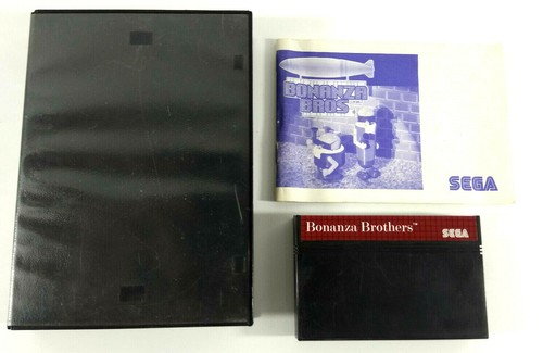 Sega Master System Game In Box Bonanza Bros With Manual Without Cover - Picture 1 of 3