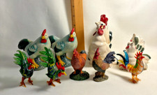 9 Lot Vintage Rooster Hen Chicken Figurines Decor farmhouse F106 