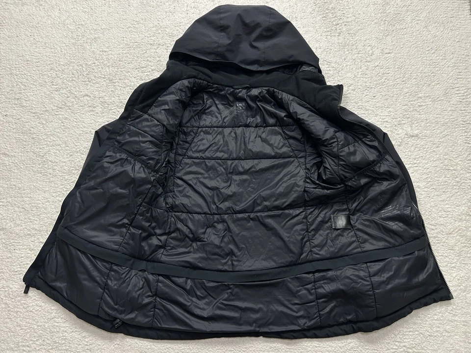 Sudadera con capucha Black Diamond Heat Treat para mujer pequeña negra hinchada Thermolite 100 g aislante Foto 4 de 4