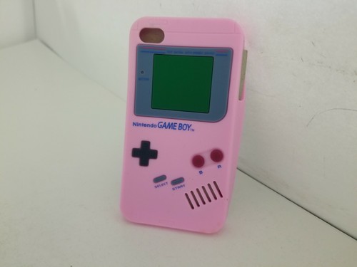 Lite Pink Silicone Game boy Original Style Case Cover for Apple iPhone 4 4S J17 - Afbeelding 1 van 6