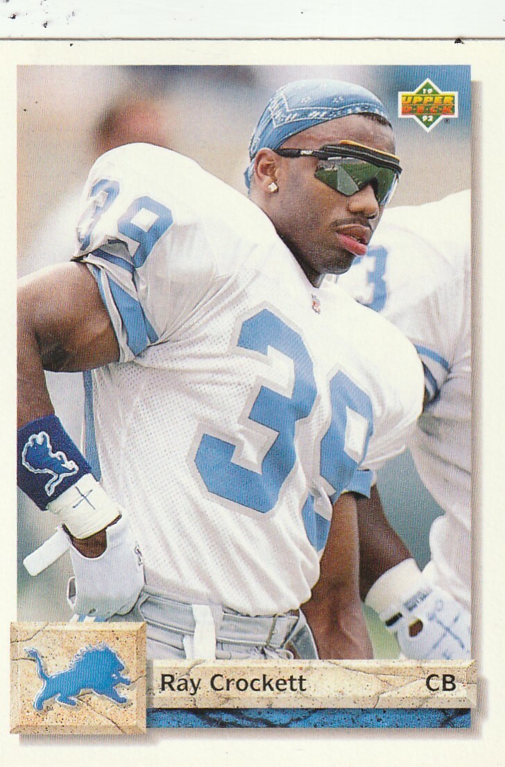 FREE SHIPPING-MINT-1992 Upper Deck Ray Crockett #492 LIONS PLUS BONUS CARDS