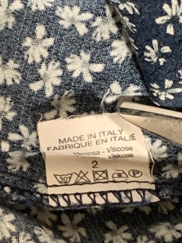 Brandy Melville Dress Womens 2 Blue Floral Tie Up Sleeveless Lightweight Slip On - Picture 9 of 12