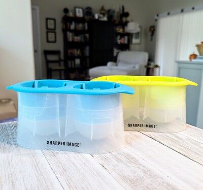 Two Sharper Image Sphere Round Ice Cube Molds for Liquor Low or Highball Drinks