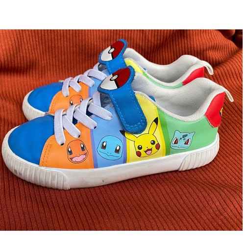 H&M Pokemon Sneaker Turnschuhe Pikachu Charmander Bulbasaur Squirtle Größe 11 - Bild 2 von 6