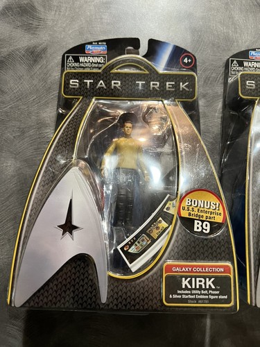 Star Trek LOT Galaxy Collection Original Spock, KIRK Action Figures 2009 NICE - Picture 2 of 6