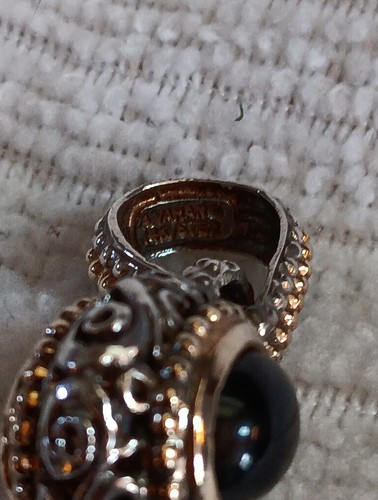 ALWAND VAHAN Sterling & 14K Gelbgold Cabochon Onyx zweiseitiger Anhänger - Bild 9 von 9