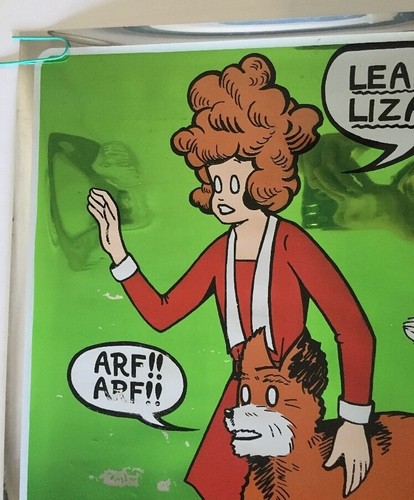 Little Orphan Annie Vintage Blacklight Poster Mylar Pin-up 1970's Flashback - Picture 11 of 12