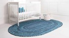 Rug Cotton Braided style Oval carpet reversible Modern Living area Rugs
