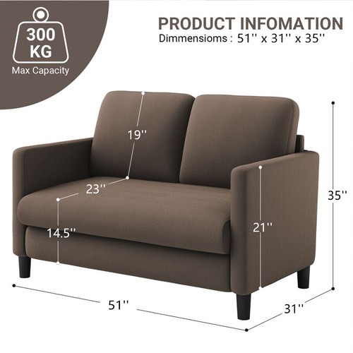 Teddy Velvet Sofa Modern Couch Love Seat Settee Room Apartment Office Couch - Picture 71 of 86