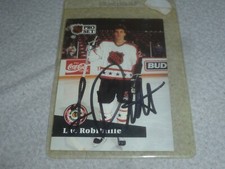 1991-92 PRO SET HOCKEY CARD SIGNED AUTOGRAPH LUC ROBITAILLE 286 NHL LA KINGS HOF