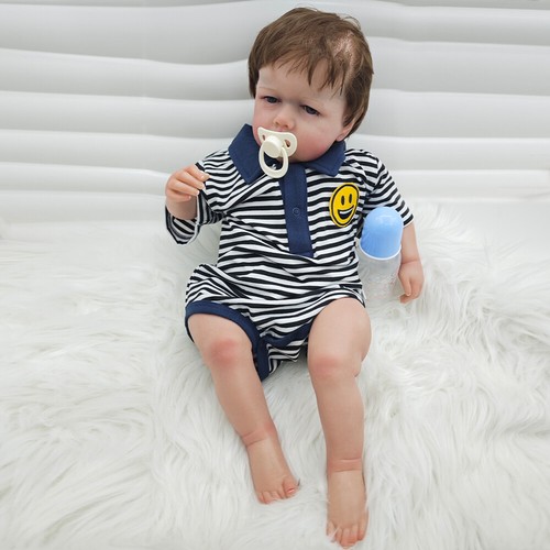 50 cm bebé recién nacido Liam realista muñeca renacida suave tacto 3D piel hecha a mano - Imagen 8 de 8