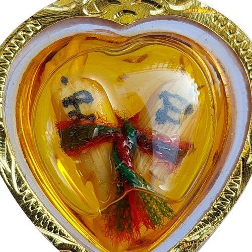 Couple Two Birds Holy Thai Amulet Salika Linthong Pendant Gold Micron Casing - Picture 4 of 7