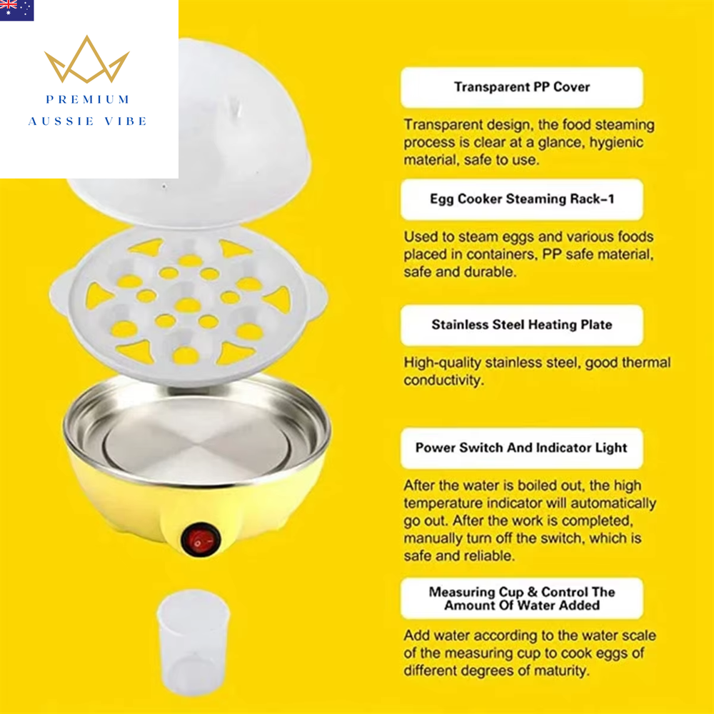 7-Capacity Electric Rapid Egg Cooker for Hard Boiled and Poached Eggs