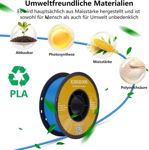 Kingroon 5KG 3D Drucker Filament PLA 1.75 mm Spule Bündel Zufällige Farben 1KG - Zdjęcie 4 z 8