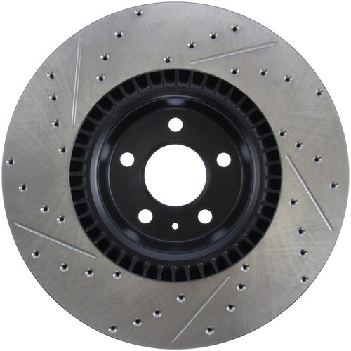 StopTech 127.33134L Front Left Drilled Disc Brake Rotor for 12-19 A6 / 11-18 A7 - Picture 5 of 14