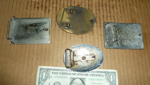 Vintage 4 Cowboy, Wild West Gürtelschnallen, Marlboro, Stiefel, Bronze, Lenkung, alte Pa. Werkzeuge - Bild 3 von 8