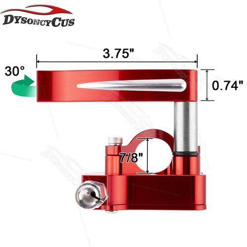 Anodized Red 7/8" Thumb Throttle For Honda TRX 90X 250X 300 400X 450R FourTrax - Picture 5 of 9