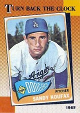 #665 Sandy Koufax - Los Angeles Dodgers - 1990 Topps Baseball