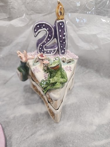 2001 Blue Sky Clayworks 21st Birthday Gift Cake Tealight Cover Heather Goldminc - Picture 4 of 7