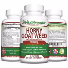 Premium Horny Goat Weed With Maca Root - Female and Male Enhancement Herbs