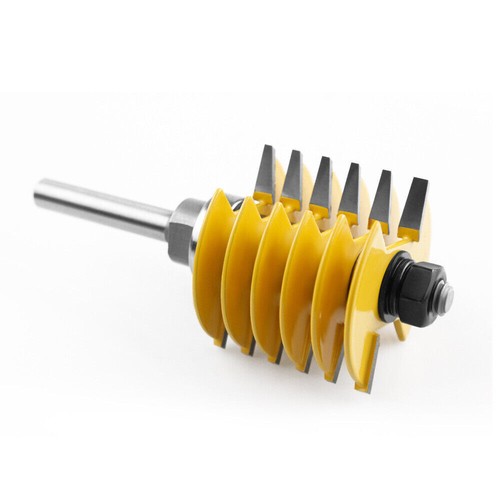 1/2" Shank Finger Joint Router Bit 6 Blade Woodworking Milling Cutter w/ Bearing - Picture 4 of 5
