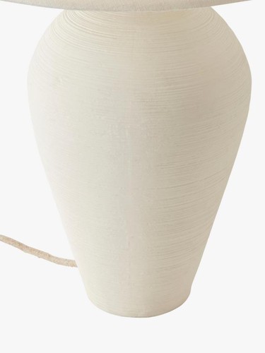 John Lewis The Potter's Wheel Tall Ceramic Table Lamp -Natural (Shade Damage) B+ - Picture 4 of 15