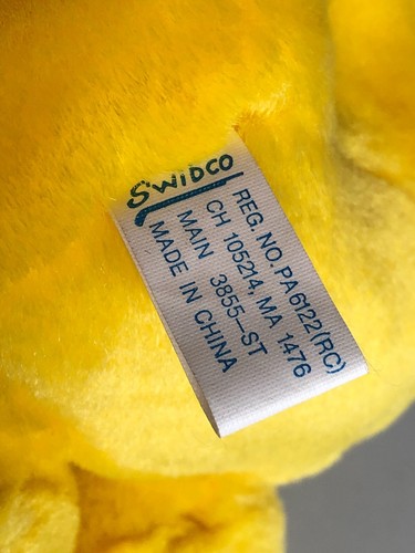 Vintage Swibco Puffkins HAPPY Stuffed Plush Yellow Smiley Face#6684 W/ TAG - Picture 10 of 10