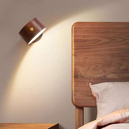 USB Rechargeable Dimmable LED Reading Light, Wall-Mounted Touch Bedside Lamp - Picture 13 of 15