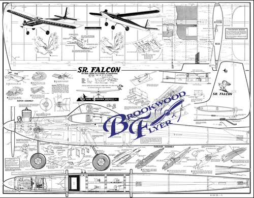 SR. FALCON 69” Goldberg PLAN + Building Instructions to Build Model Airplane - Picture 2 of 8