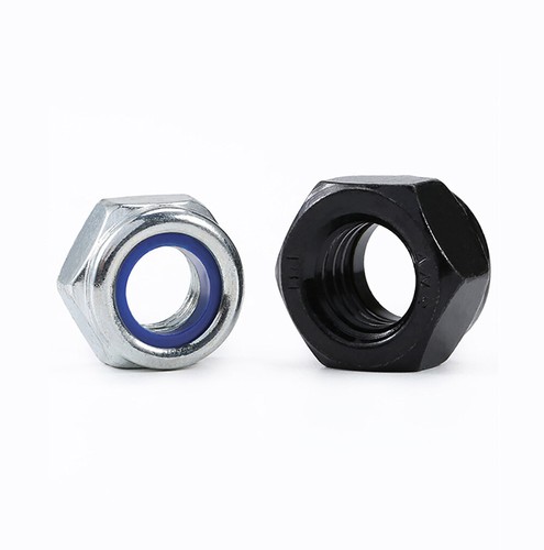 Hex Nylon Insert Lock Nut White Zinc/Black Zinc UNC 4# 5# 6# 8# 10# 1/4 5/16 3/8 - Picture 3 of 20