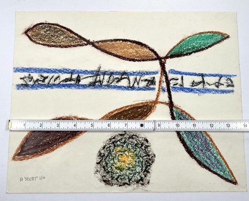 Abstract Shapes & Figures Pastel Drawing Fine Art 11x14” Robert Quade - Picture 12 of 12