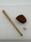 Vintage 1963 Ken Play Ball Fashion Set Accessories Glove Ball Bat #792 Mattel