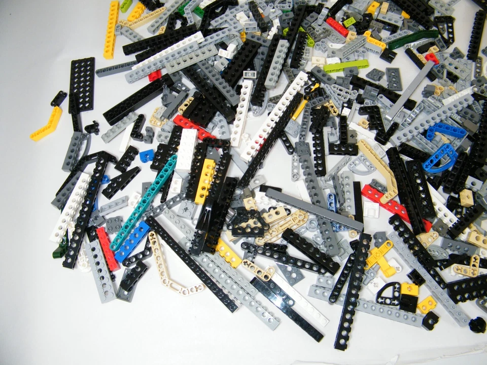3 LBS LEGO TECHNIC CLAVIJAS, PINES, CONECTORES DE EJE, NEGRO, GRIS, AZUL, 75% LEGO 2 Foto 2 de 4