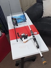 New Spinning Fishing Rod And Reel Lew's Hank Parker 6' Med 4-8lb 2pc