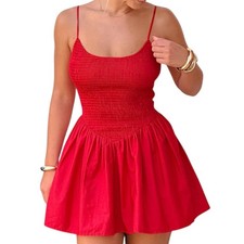 Beginning Boutique Women's Size 4 Red Sharmane Mini Dress Adjustable Straps