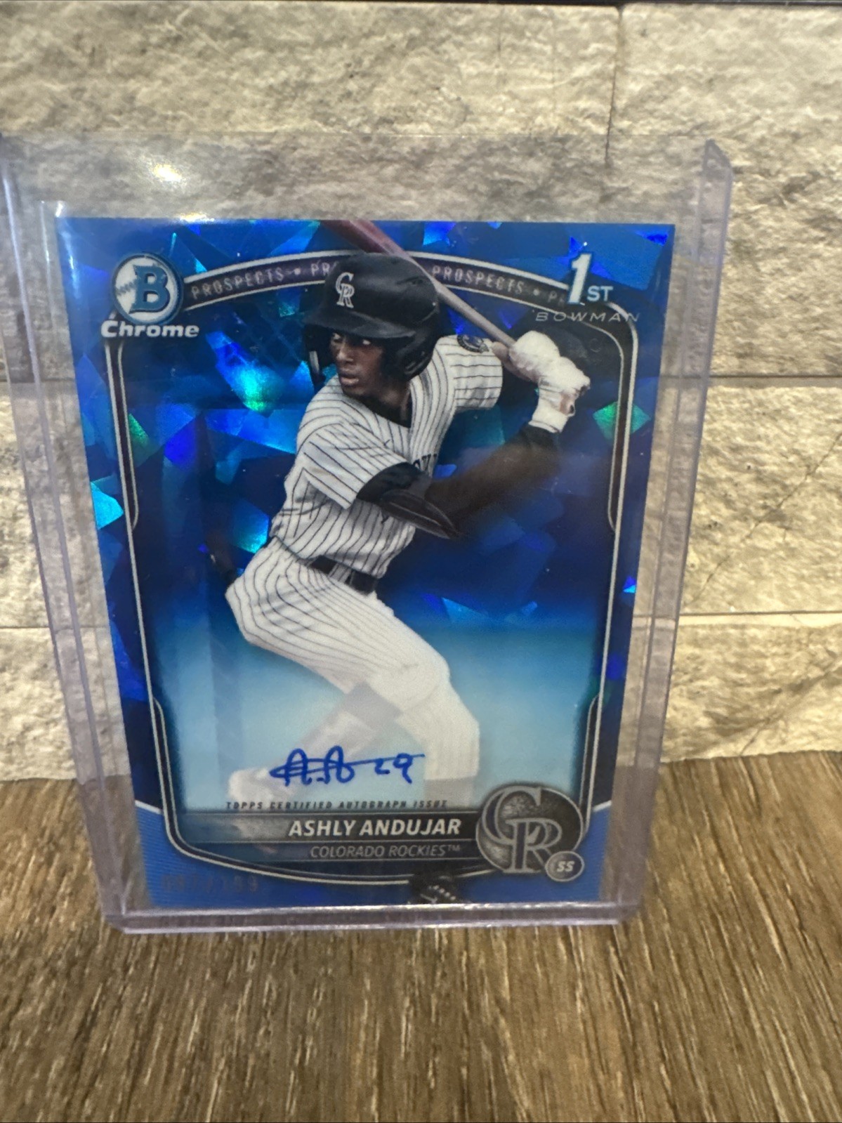 2025 Bowman Chrome Sapphire Ashly Andujar 1st Bowman 87/199 Auto CPS-AA